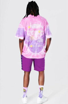 boohoo(ブーフー) プリント Tシャツ ショーツ セットアップ 上下 ブランド トラックスーツ スウェット インポートブランド ランニング ジム スポーツ 小さいサイズ 大きいサイズあり メンズ ファッション フィットネス