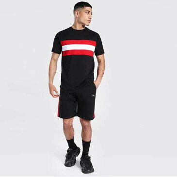 boohoo(ブーフー)ボーダー Tシャツ トップ ジョガー セットアップ 上下 ブランド トラックスーツ スウェット インポートブランド ランニング ジム スポーツ 小さいサイズ 大きいサイズあり メンズ ファッション フィットネス