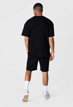 boohoo(ブーフー) プリント Tシャツ カーゴショートパンツセット シャツ トップ パンツ セットアップ 上下 ブランド トラックスーツ スウェット インポートブランド ランニング ジム スポーツ 小さいサイズ 大きいサイズあり メンズ ファッション フィットネス