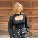 バルーン袖 クロップ丈 トレーナー 長袖 トレーナー セクシー トップス 長そで スウェット ラフ 長袖 トップス スポカジ HIPHOP ダンス 衣装 ジムウェア 大きいサイズ 【DIVAオリジナル】