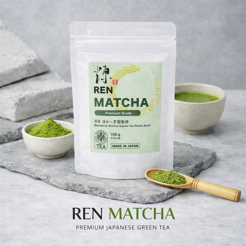煉（れん）抹茶　まっちゃ 粉末茶 粉茶　100g　お稽古用 プレゼント MATCHA POWDER JAPAN 贈答品 お土..