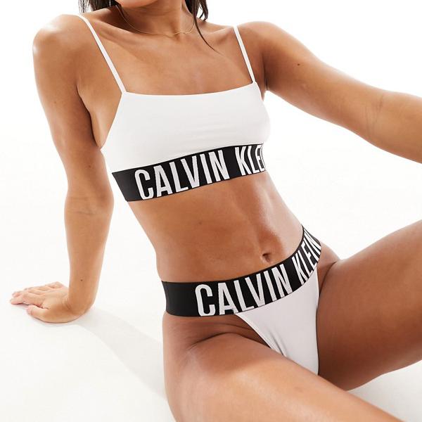 カルバンクライン Calvin Klein Calvin Klein インテンス パワー マイクロ アンライニング クロップ ブラレット、ホワイト 下着 レディース 女性 インポートブランド 小さいサイズから大きいサイズまで