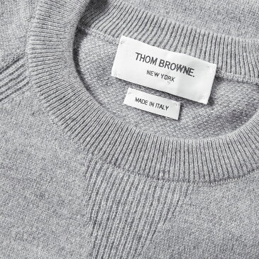 トム ブラウン THOM BROWNE トムブラウンアームストライプカシミアクルースウェット トップス メンズ 男性 インポートブランド 小さいサイズから大きいサイズまで