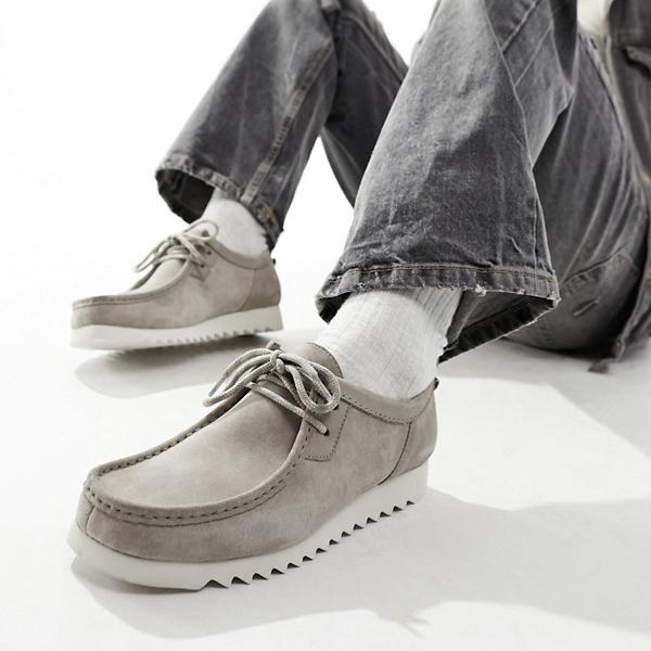 クラークス ビジネスシューズ メンズ Clarks Wallabee FTRE lo シューズ (グレー スエード) 靴 メンズ 男性 インポートブランド 小さいサイズから大きいサイズまで