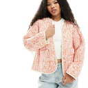 エイソス キルティングジャケット レディース エイソス ASOS asos ASOS DESIGN プチ コットン キルティング ジャケット、ディッツィー フローラル プリント アウター レディース 女性 インポートブランド 小さいサイズから大きいサイズまで