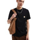 カーハート Carhartt WIP Carhartt Carhartt WIP ポケットTシャツ ブラック トップス メンズ 男性 インポートブランド 小さいサイズから大きいサイズまで