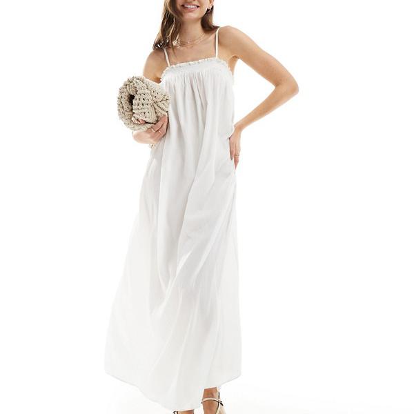 商品説明 Pretty Lavish strappy oversized midaxi dress in cream 【セレクトショップ diva closetとは？!】 オリジナルブランドに力をいれた京都のセレクトショップです。 インポートブランドをセレクトした様々なブランドも取り扱いしております。 Details ・Pretty Lavish のドレス ・暖かい季節のドレス: 入荷中 ・スクエアネック ・固定ストラップ ・シャーリング、ストレッチパネル ・タイバック留め ・オーバーサイズフィット ・モデル身長: 178cm / 5' 10''/ UK 8/ EU 36/ US 4 SIZE ▼サイズ表はこちら▼ 納期 ※納期に約10日ほどお時間頂きます。 ※海外発注商品のため土日祝日以外の発注・発送になりますのでご注意くださいませ。 工場がお休みの場合は納期に遅れが出ます。 ご使用日のお決まりの場合は予め備考欄にご記入くださいませ。 返品/交換 ※返品交換は商品到着頃5日以内に弊社までお送り頂いた商品のみ可能 ご返送の際はお客様負担ですが、交換の際の送料は弊社負担となります。 発注後のキャンセル・変更の場合はキャンセル料金がかかりますのでご了承下さいませ。