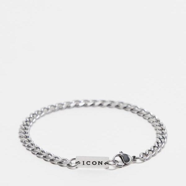 アイコン Icon Brand アイコンブランドのステンレススチールブレスレット（シルバー） アクセサリー メンズ 男性 インポートブランド