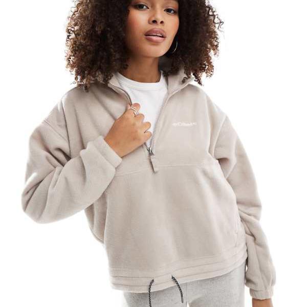 コロンビア Columbia コロンビア ブラッシーベイ ハーフジップ フリース クラッシュド クレイ トップス レディース 女性 インポートブランド 小さいサイズから大きいサイズまで