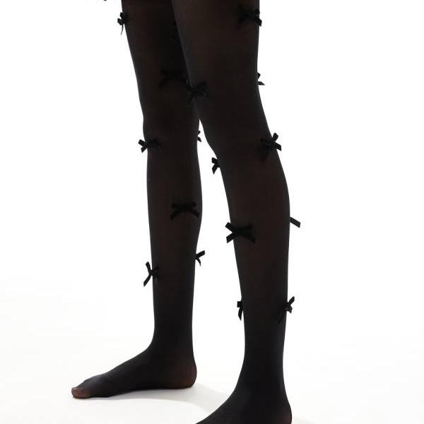 Petit Moments リボンディテールタイツ ブラック アクセサリー レディース 女性 インポートブランド 小さいサイズから大きいサイズまで