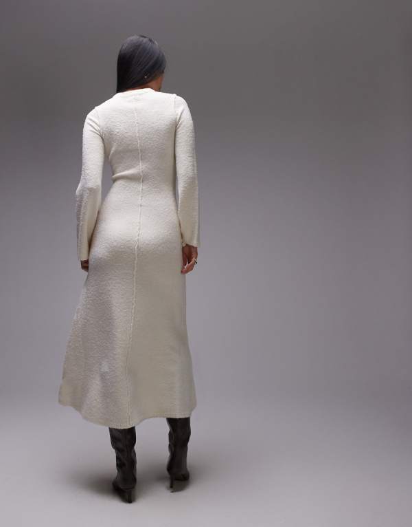 トップショップ Topshop TOPSHOP トップショップのニットブークレマキシドレス（オート麦） ワンピース レディース 女性 インポートブランド 小さいサイズから大きいサイズまで