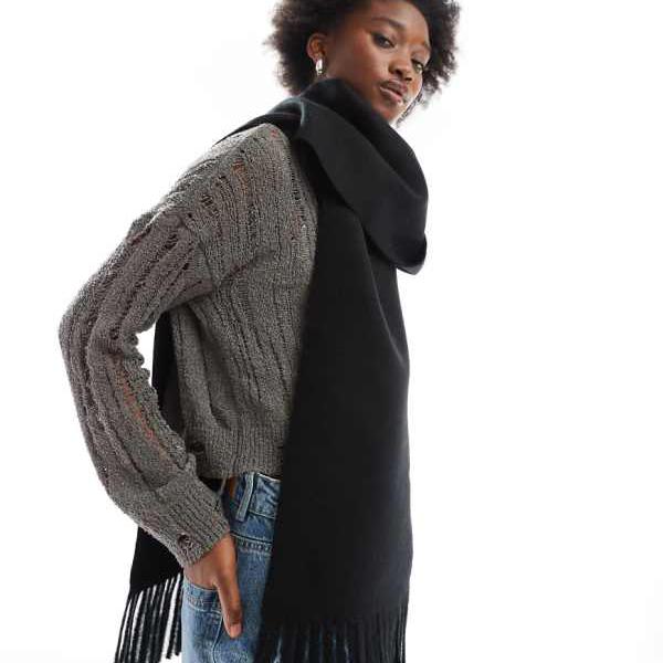 ウィークデイ Weekday ウィークデイ エッセンシャル スカーフ（ブラック） レディース 女性 インポートブランド