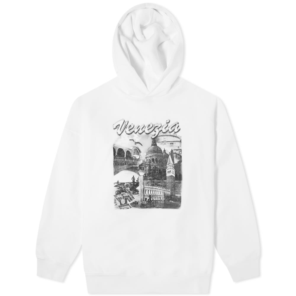 バレンシアガ BALENCIAGA balenciaga バレンシアガヴェネツィアプリント特大フーディー トップス メンズ 男性 インポートブランド 小さいサイズから大きいサイズまで