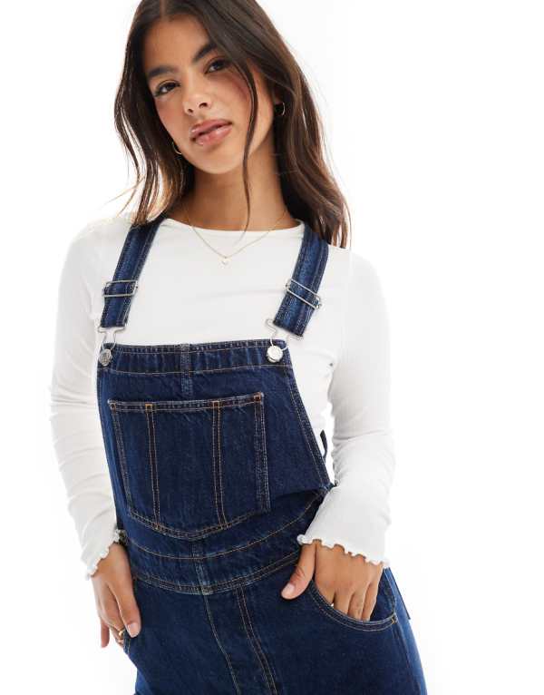 エイソス ASOS asos ASOS DESIGN デニムダンガリー リンスウォッシュ オールインワン レディース 女性 インポートブランド 小さいサイズから大きいサイズまで