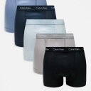 カルバンクライン Calvin Klein カルバン・クライン コットン ストレッチ 5パック トランクス ブルー/ニュートラル アンダーウェア 下着 メンズ ...