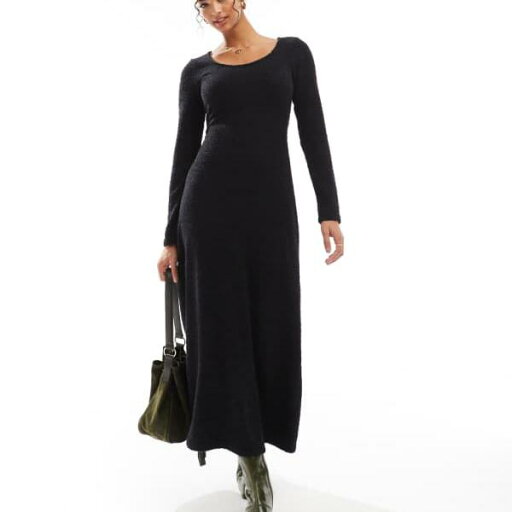 エイソス ASOS asos ASOS DESIGN スーパーソフト スクープネック フィット&フレア ミディドレス ブラック ワンピース レディース 女性 インポートブランド 小さいサイズから大きいサイズまで エイソス ASOS asos ASOS DESIGN スーパーソフト スクープネック フィット&フレア ミディドレス ブラック ワンピース レディース 女性 インポートブランド 小さいサイズから大きいサイズまで