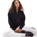 ディッキーズ Dickies ディッキーズの季節限定オーバーサイズクォータージップニットジャンパー(ブラック) トップス レディース 女性 インポートブランド 小さいサイズから大きいサイズまで(4)