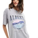 コットンオン Cotton:On Cotton On コットンオンのボックス型Tシャツ、アルバータのグラフィック、グレー トップス レディース 女性 インポートブランド 小さいサイズから大きいサイズまで(4)