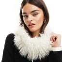 エイソス ASOS asos ASOS DESIGN ロングフェイクファースヌード ホワイト レディース 女性 インポートブランド(4)