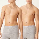 エイソス ASOS asos ASOS DESIGN 織りパッチ付きジャージーボクサー 2枚パック グレーマール 下着 メンズ 男性 インポートブランド 小さい...