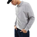 エイソス ASOS asos ASOS DESIGN グレーマールのジップ付きボックス型スウェットシャツ トップス メンズ 男性 インポートブランド 小さいサイズから大きいサイズまで(4)