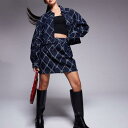 HUGO レッド ゲビシ コーデ プリント デニム スカート ダークブルー スカート レディース 女性 インポートブランド 小さいサイズから大きいサイズまで