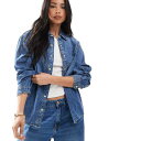 オンリー ONLY Only ONLY ウエスタンディテール デニムシャツ ミッドブルー トップス レディース 女性 インポートブランド 小さいサイズから大きいサイズまで(4)