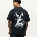 グッドフォーナッシング Good For Nothing GOOD FOR NOTHING 馬術の背中プリントがブラックウォッシュの Good For Nothing T シャツ トップス メンズ 男性 インポートブランド 小さいサイズから大きいサイズまで(4)