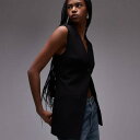 トップショップ Topshop TOPSHOP トップショップのノースリーブのバックレスブレザー(ブラック) アウター レディース 女性 インポートブランド 小さいサイズから大きいサイズまで