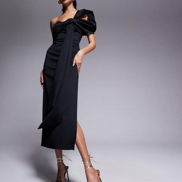 エイソス ASOS asos ASOS DESIGN スキューバ オフショルダー リボンディテール 