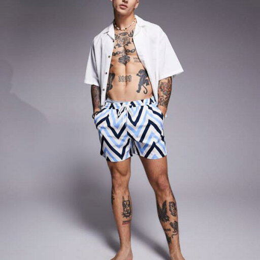 サウスビーチ SOUTH BEACH South Beach サウスビーチ シェブロン スイムショーツ ブルー 水着 メンズ 男性 インポートブランド 小さいサイズから大きいサイズまで サウスビーチ SOUTH BEACH South Beach サウスビーチ シェブロン スイムショーツ ブルー 水着 メンズ 男性 インポートブランド 小さいサイズから大きいサイズまで