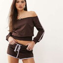 モーテル Motel モーテル スジャナ アシンメトリー セーター トップ コーデ ビターチョコレート トップス レディース 女性 インポートブランド 小さいサイズから大きいサイズまで
