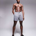 エイソス ASOS asos ASOS DESIGN プリーツ スイムショーツ ミドル丈 グレー 水着 メンズ 男性 インポートブランド 小さいサイズから大きいサイズまで
