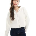 ストラディヴァリウス Stradivarius ストラディバリウス ジップスルー ニット パーカー (エクリュ) トップス レディース 女性 インポートブランド 小さいサイズから大きいサイズまで(4)