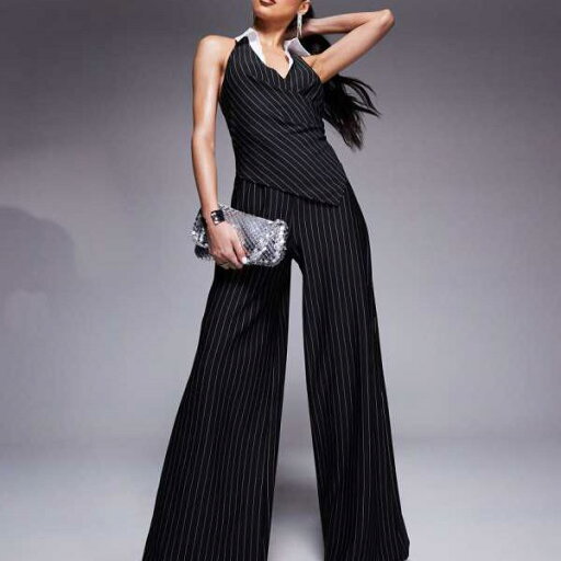 リバーアイランド River Island RIVER ISLAND リバーアイランド ピンストライプ ジャンプスーツ(ブラック) オールインワン レディース 女性 インポートブランド 小さいサイズから大きいサイズまで リバーアイランド River Island RIVER ISLAND リバーアイランド ピンストライプ ジャンプスーツ(ブラック) オールインワン レディース 女性 インポートブランド 小さいサイズから大きいサイズまで