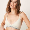 カルバンクライン Calvin Klein カルバン・クライン モダンコットン バレンタインハートモノグラムトライアングルブラレット ロゴテープ付き ホワイト 下着 レディース 女性 インポートブランド 小さいサイズから大きいサイズまで