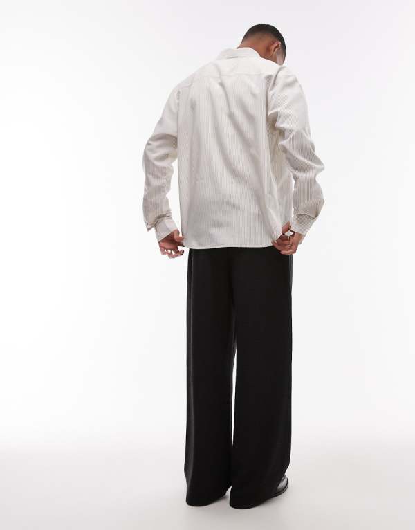 トップマン Topman TOPMAN Topman のバギーテクスチャージョガー（チャコール） パンツ ボトム メンズ 男性 インポートブランド 小さいサイズから大きいサイズまで