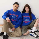 リクレイムドヴィンテージ Reclaimed Vintage 再生ヴィンテージ ユニセックス クロップド ボックス型スウェットシャツ 魚のプリント ブルー トッ...