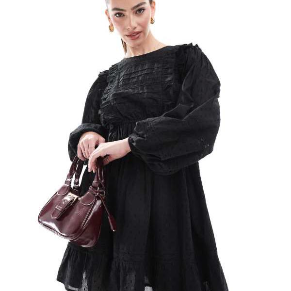 ミスセルフリッジ Miss Selfridge ミスセルフリッジ 長袖 ピンタックトリムインサート 