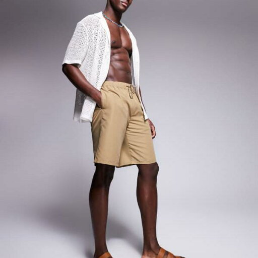 エイソス ASOS asos ASOS DESIGN ロング丈スイムショーツ ニュートラル 水着 メンズ 男性 インポートブランド 小さいサイズから大きいサイズまで エイソス ASOS asos ASOS DESIGN ロング丈スイムショーツ ニュートラル 水着 メンズ 男性 インポートブランド 小さいサイズから大きいサイズまで