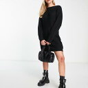 JDY JDY ワイドネック ニット ミニ ジャンパー ドレス (ブラック) ワンピース レディース 女性 インポートブランド 小さいサイズから大きいサイズまで