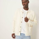 セレクテッド オム Selected Homme selected homme クリーム色のポケット付きセレクトオムニットカーディガン トップス メンズ 男性 インポートブランド 小さいサイズから大きいサイズまで