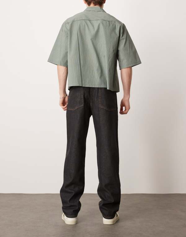 エイソス ASOS asos ASOS DESIGN 生デニムのストレートレッグジーンズ パンツ ボトム メンズ 男性 インポートブランド 小さいサイズから大きいサイズまで
