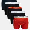 ジャックアンドジョーンズ Jack & Jones ジャック&ジョーンズ 5パック トランクス ネイビー オレンジ ミックス オリジナルロゴ入り 下着 メンズ 男性 インポートブランド 小さいサイズから大きいサイズまで