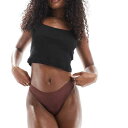 Modibodi Au Naturel シームレス トング ライト 中程度の吸収性 ブラウン 下着 レディース 女性 インポートブランド 小さいサイズから大きいサイズまで(4)