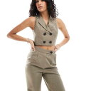 ミスセルフリッジ Miss Selfridge ミスセルフリッジのカーキ色のテーラードウエストコートトップ トップス レディース 女性 インポートブランド 小さ...