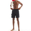 リバーアイランド River Island RIVER ISLAND リバーアイランド カーゴ スイムショーツ ブラック 水着 メンズ 男性 インポートブランド 小さいサイズから大きいサイズまで