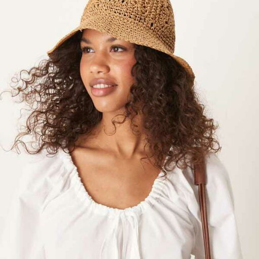 エイソス ASOS asos ASOS DESIGN ストローパッカブルフローラルクロシェバケットハット ナチュラル 帽子 レディース 女性 インポートブランド エイソス ASOS asos ASOS DESIGN ストローパッカブルフローラルクロシェバケットハット ナチュラル 帽子 レディース 女性 インポートブランド