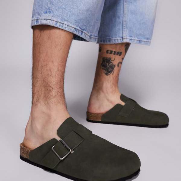 エイソス ASOS asos ASOS DESIGN ミュール クロッグ サンダル カーキ コルクソ