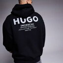 HUGO BLUE ルーズフィット ナザルド ロゴ パーカー ブラック トップス メンズ 男性 インポートブランド 小さいサイズから大きいサイズまで(4)